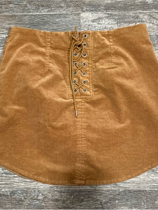 Forever 21 Dresses & Skirts - Forever 21 Corduroy Lace-Up Mini Skirt